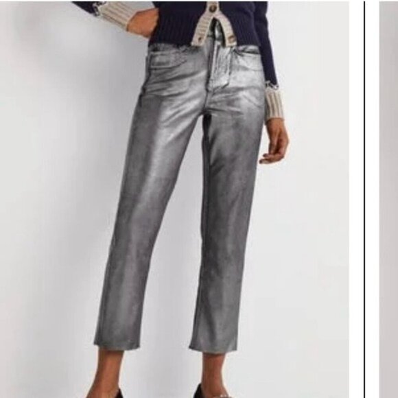 Boden Straight Leg Metallic Denim - Picture 7 of 9